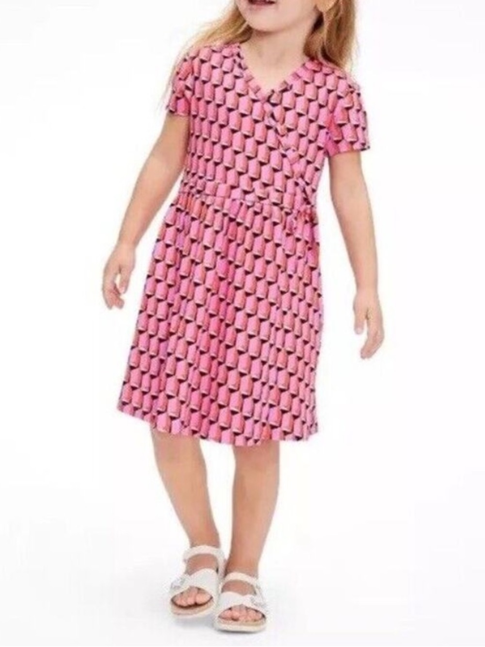 Target x DVF Pink Geometric Wrap Dress 3T - Picture 6 of 9